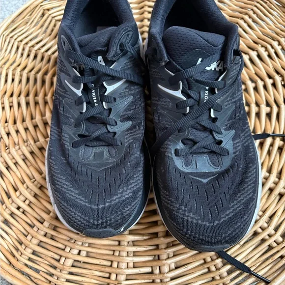 Hoka Men's Black White Gaviota 4 Stability Everyday Running Sneakers Size 8.5 - Picture 9 of 10